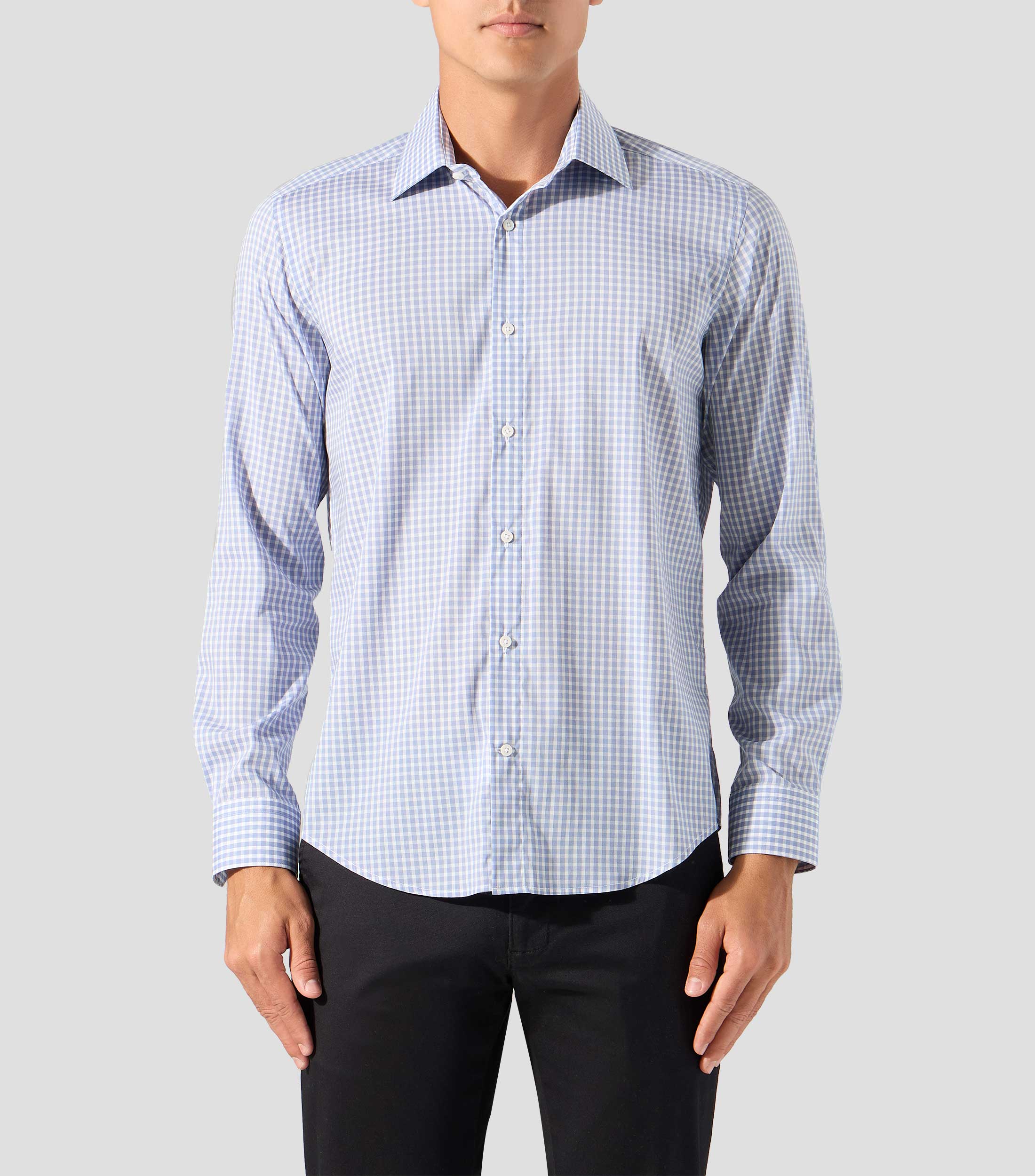 Camisa a cuadros manga larga Hombre